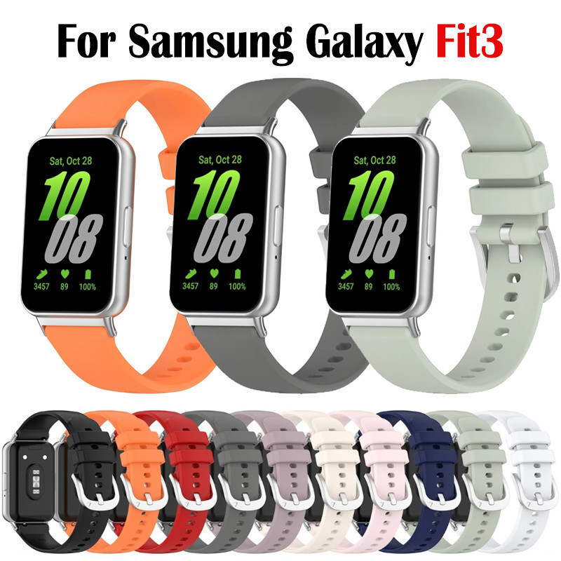 สําหรับ Samsung Galaxy Fit 3 สายสมาร์ทวอทช์ สายนาฬิกาซิลิโคน สําหรับ Galaxy Fit3 สายนาฬิกาข้อมือ