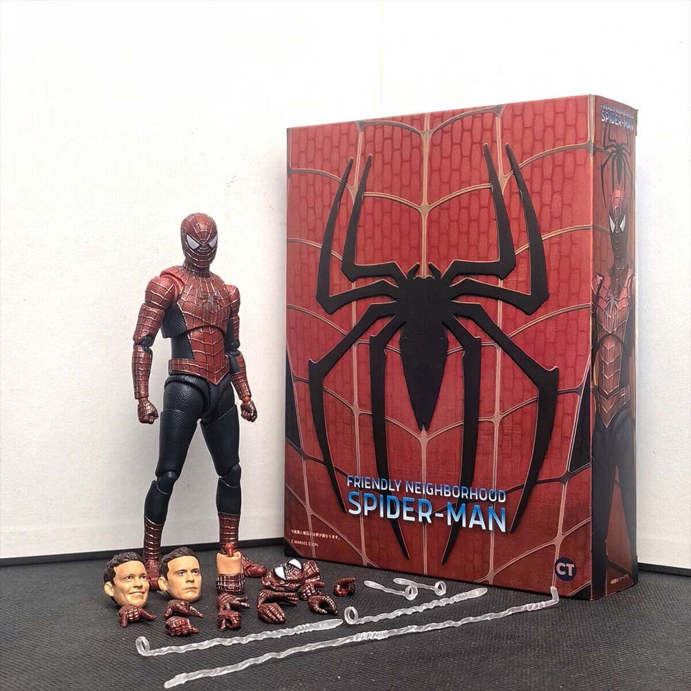 Friendly Neighborhood Spiderman Action Figure SHF Tobey Maguire Spider-Man Toys