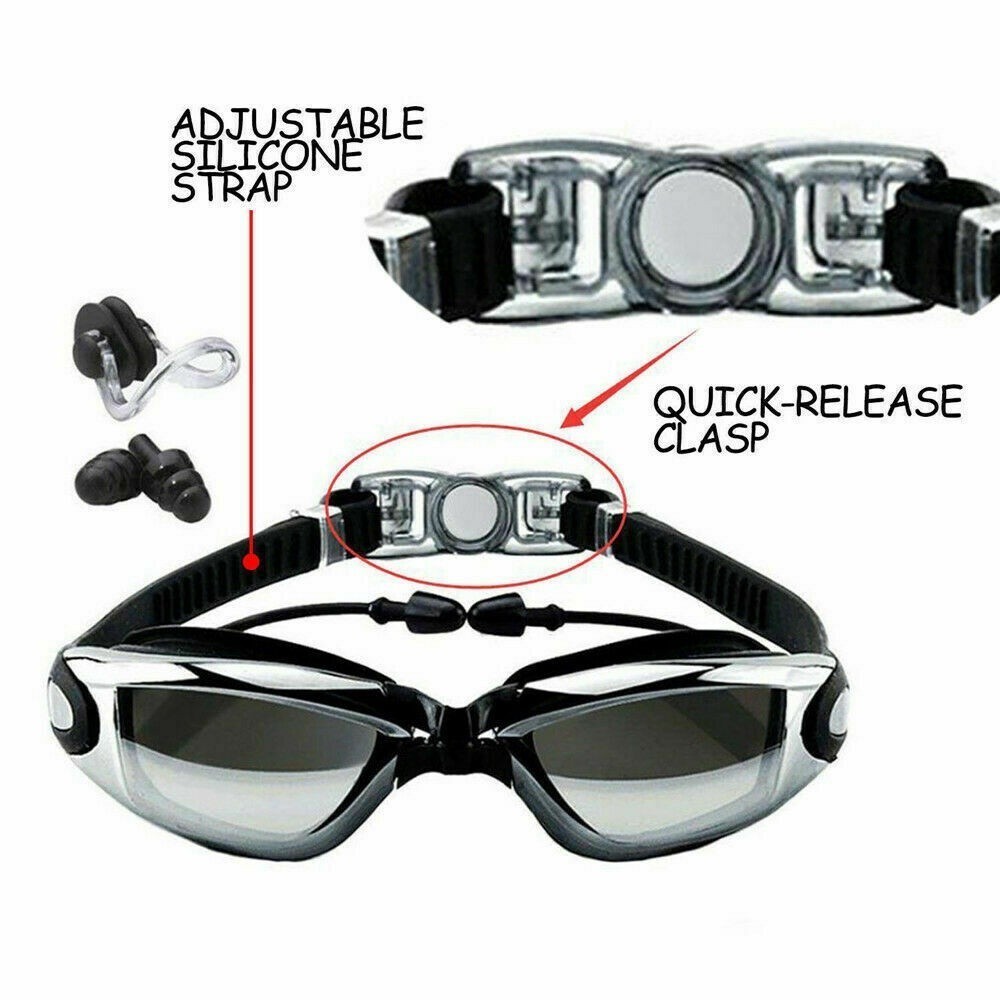 【กล่อง Mirrorless】แว่นตาว่ายน้ำ ป้องกันหมอก รังสียูวี มีสีสันสดใส มีให้เลือกถึง 4สี Swimming Goggles