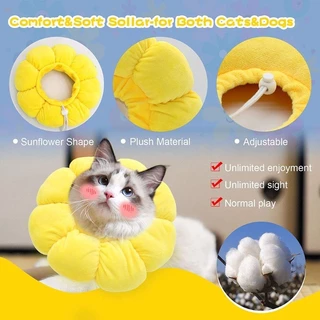 AimayaPet ปลอกคอสัตว์เลี้ยงร น่ารัก คอลล่าแมว กันเลียแมว ป้องกันการเลียแผลนุ่มนิ่มใส่สบาย