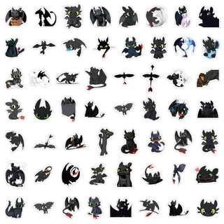 ❉ Toothless Series 01 Stickers ❉ 50Pcs/Set Waterproof DIY Fashion Decals Doodle Stickers