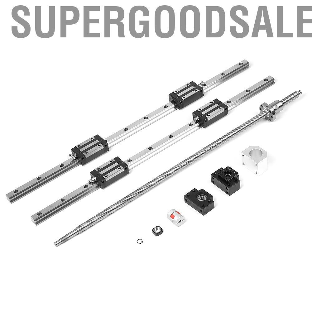 Supergoodsales 1pc RM1605-700mm Ballscrew Linear Slide Guide 2 Rail 700mm