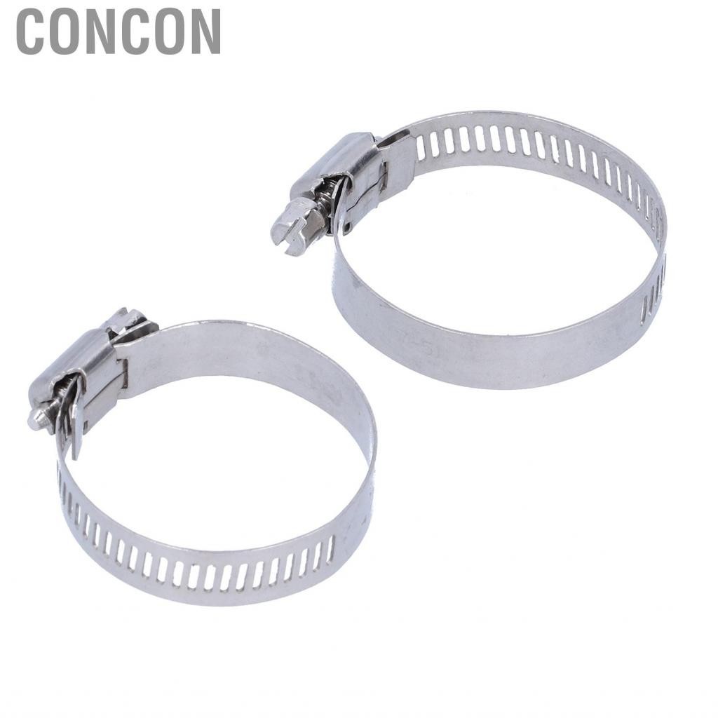 Concon 2Pcs Large Hose Clamp Stainless Steel Swimming Pool Filter Replacement Clip