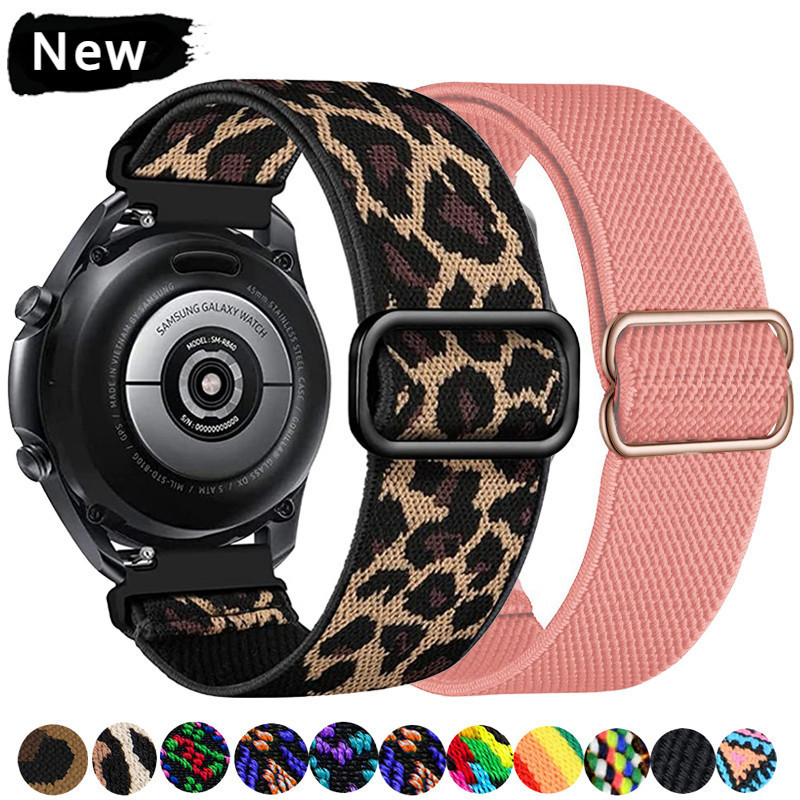 สายนาฬิกาข้อมือไนล่อน ยืดหยุ่น 20 มม. 22 มม. สําหรับ Samsung Galaxy watch 4 classic 46 มม. Active 2 Gear S3 5 5 Pro 44 มม. 40 มม. Huawei GT 2 3 Pro