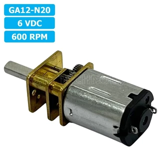 มอเตอร์เกียร์ N20 3/6/12VDC 600/1000/2000/4000RPM Micro Gear Motor DC แกนขนาด 3mm D Shaft GA12-N20 ไมโครมอเตอร์