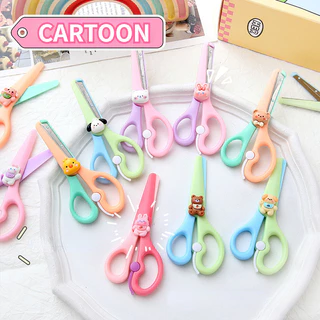 S06 ใหม่ กรรไกรตัดกระดาษขนาดเล็ก,กรรไกรสำหรับเด็กลายการ์ตูน ปลอดภัย อุปกรณ์ที่ตัดDIY พร้อมส่ง