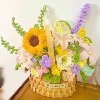 10Pcs 30cm ลวดกํามะหยี่ดออกไม้ DIY ดอกไม้ เด็กทำงานฝีมือ ขึ้น สีมาการอง เด็ก ของขวัญ เทศกาล ของตกแต