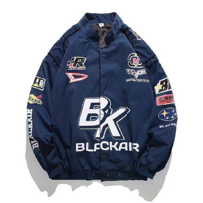 ใหม่ เสื้อแจ็กเก็ตเบสบอล แขนยาวลําลอง พิมพ์ลาย สไตล์ฮิปฮอป ทรงหลวม 2สีJKC001-389