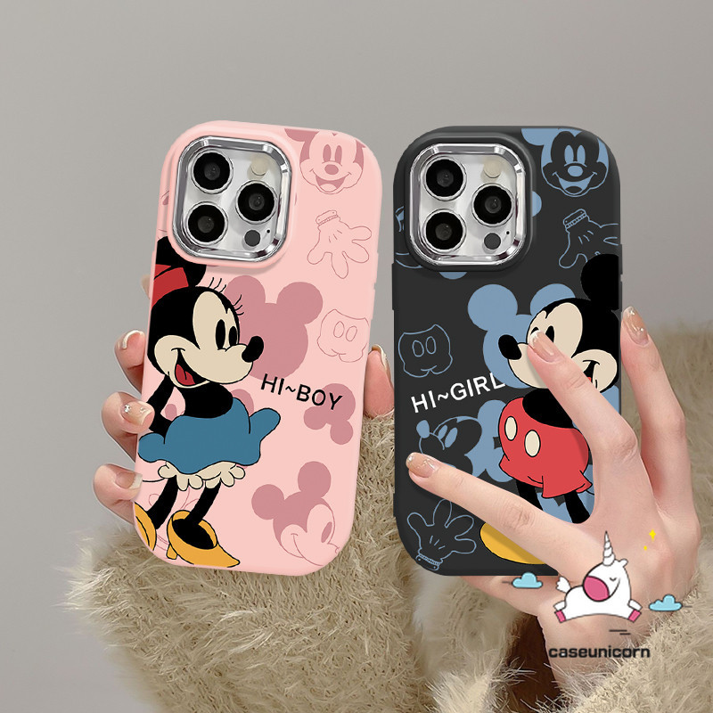 สําหรับ Oppo A16 A18 A15 A74 A79 A52 A76 A55 A17 A11 A77 A35 A57 A38 A78 A9 A5 A53 A12 A7 A58 A5s A17K A3s A54 A15s Reno 4F 5F 5 ตลก Mickey Mouse รูปแบบการ ์ ตูนสร ้ อยข ้ อมือคู ่ กรณี