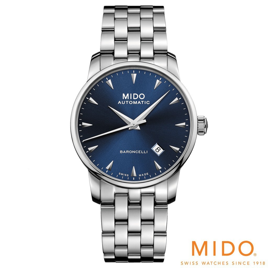 Mido Baroncelli midnight blue Gent นาฬิกาข้อมือ สําหรับผู้ชาย m8600.4.15.1
