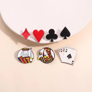 เล่นการ์ด King และ Queen การ์ตูน Avatar เข็มกลัดเคลือบเกมป้ายโลหะ Lapel Pin เครื่องประดับอุปกรณ์เสริมของขวัญ