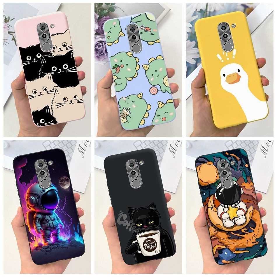 เคสโทรศัพท์มือถือ ซิลิโคนนุ่ม ลายการ์ตูนแมว ไดโนเสาร์ นักบินอวกาศน่ารัก สําหรับ Huawei GR5 2017 Mate 9 Lite Honor 6X BLL-L22 BLN-L21