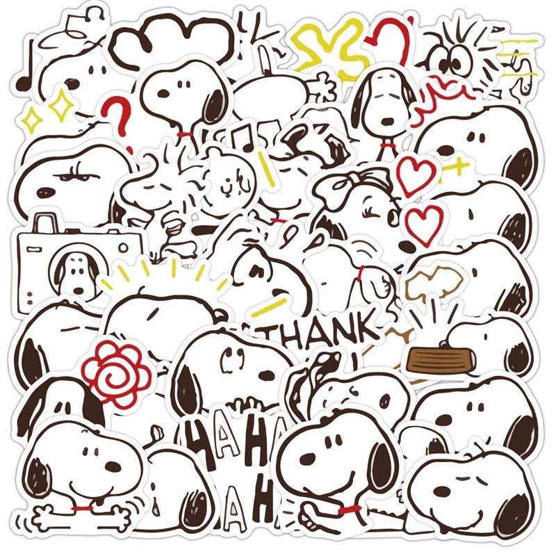 40 ชิ้น Snoopy สติ๊กเกอร์น่ารักการ์ตูนสุนัข Graffiti Handbook สติ๊กเกอร์