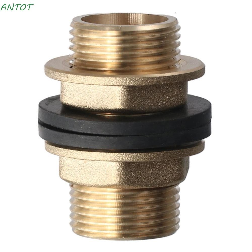 Antot อะแดปเตอร์ข้อต่อท่อน้ํา ทองเหลือง G1/2 G3/4 G1 ตัวผู้ สีทอง สําหรับถังเก็บน้ํา สวน