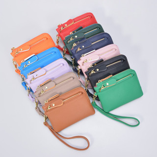 กระเป๋าสตางค์ หนัง PU มีซิป แบบพกพา ระดับไฮเอนด์ แฟชั่นสําหร…