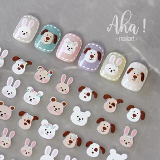 สติ๊กเกอร์ติดเล็บ ลายการ์ตูน แบบบาง มีกาวในตัวลอกแปะได้ค่ะ ลายดอกไม้ กันน้ำ มีมากกว่า 30 แบบ ลายน่ารัก สุดฮิต