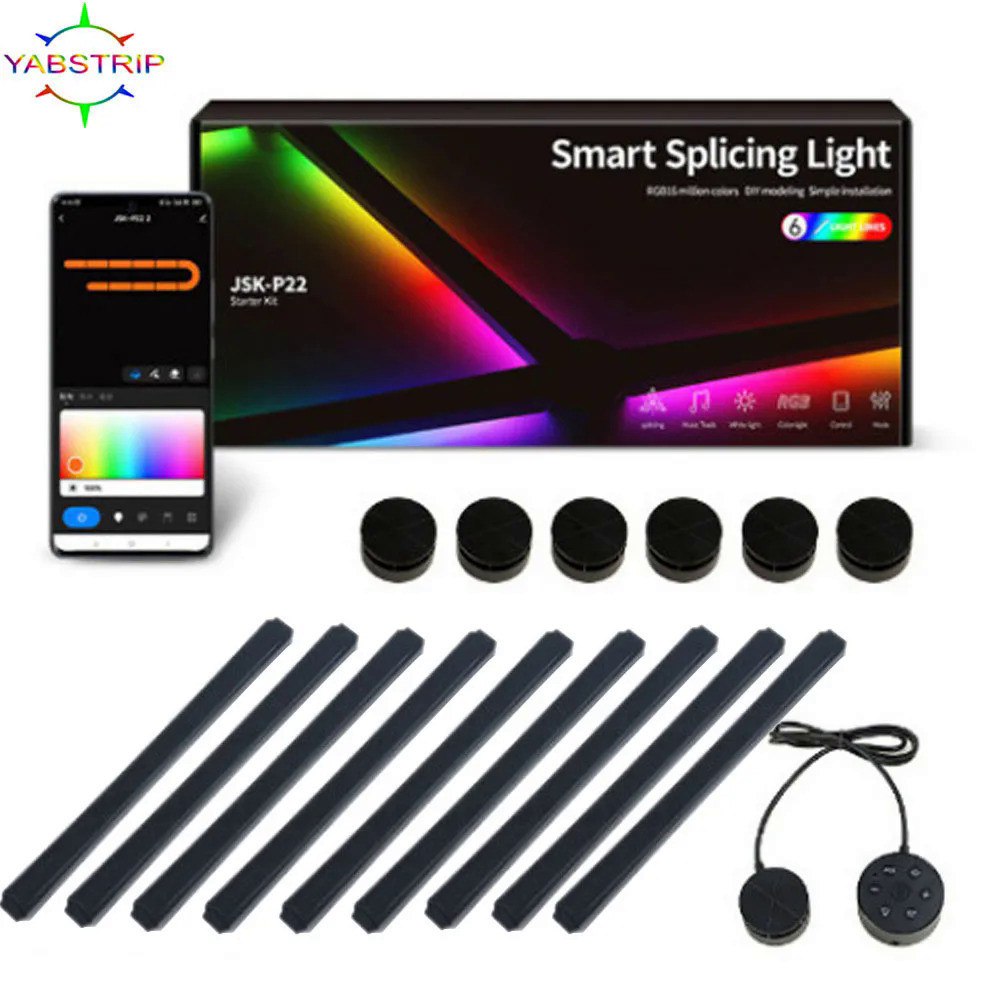 โคมไฟ LED RGB 5V USB APP สร้างสรรค์ สําหรับตกแต่งผนังบ้าน ในร่ม