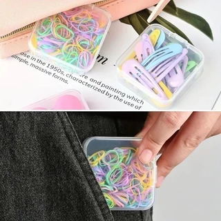 กล่องเก็บของขนาดเล็กใส 18/30/60 ชิ้น / เคสโชว์ของยิวลี่พลาสติกแบบพกพาพร้อมฝาปิด