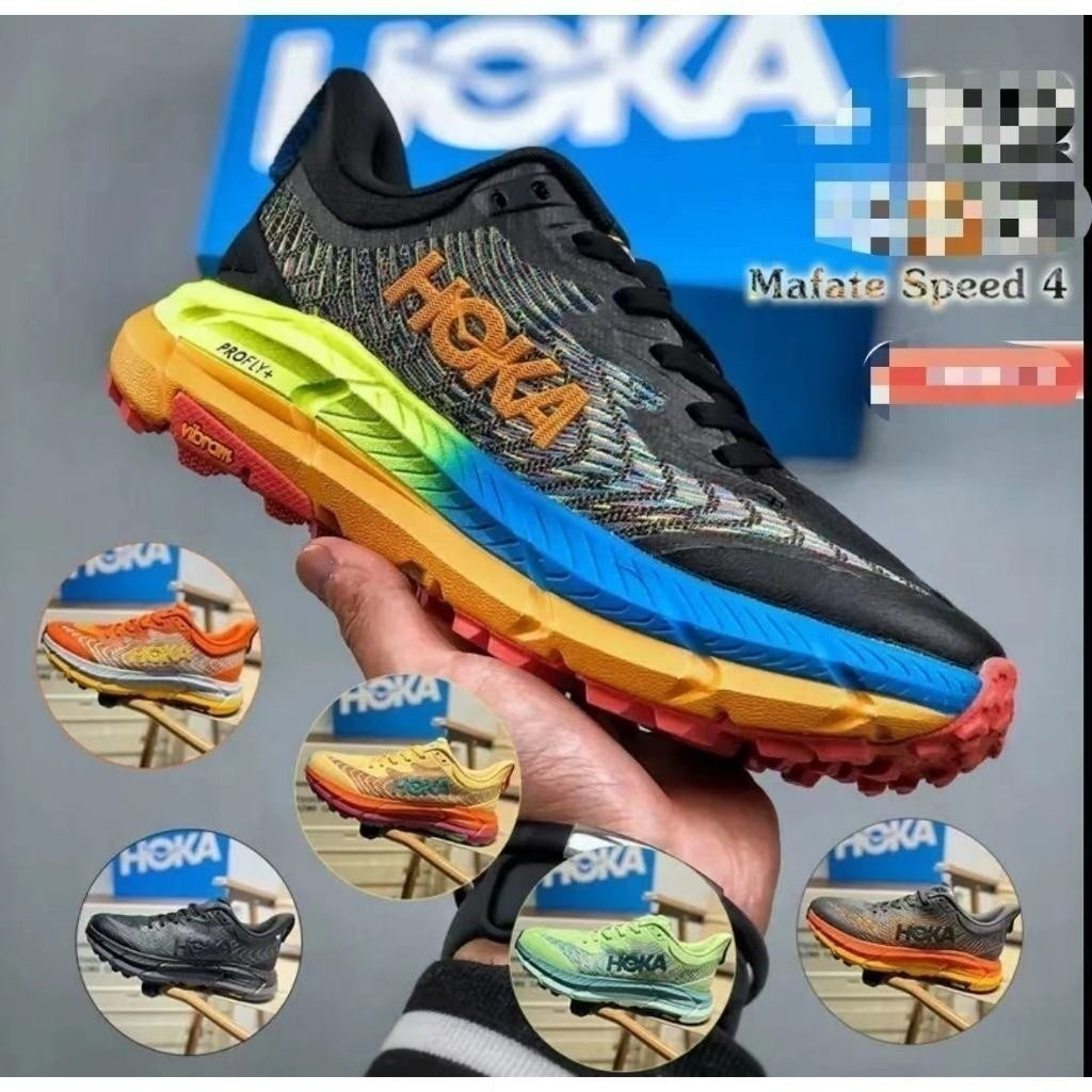 รองเท้าวิ่งเทรล Hoka One One Mafate Speed 4 รุ่นต่ำ 2024 ขายดีและราคาถูก XUCD R5JI