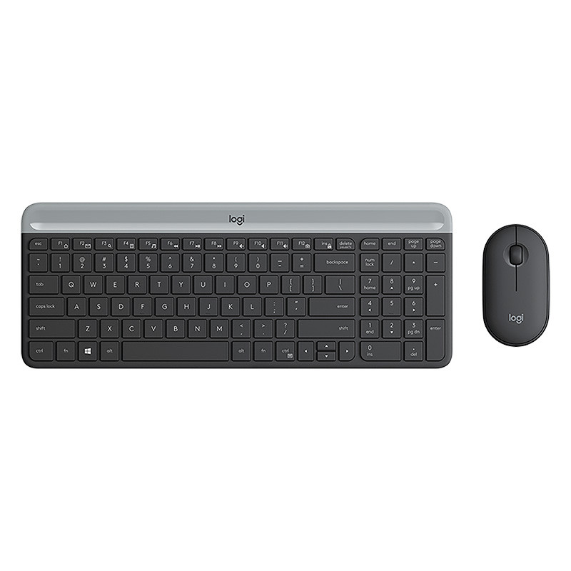 ชุดอุปกรณ์ไร้สายคีย์บอร์ดและเมาส์ ดำ Logitech MK470