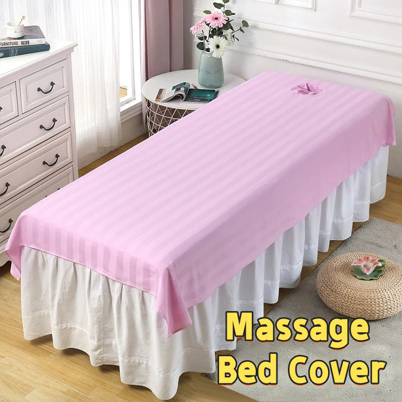 Beauty Salon Massage SPA Bed Cover with Face Hole Table Bed Sheet