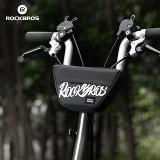 【TH Delivery】ROCKBROS ร็อคโบรส์ จักรยานพับก๊อกน้ําแขวนกระเป๋าสี่เหลี่ยมคางหมูด้านหน้าจับกระเป๋าจักรยานเสือภูเขาจักรยานถนนขี่ถุงเก็บ