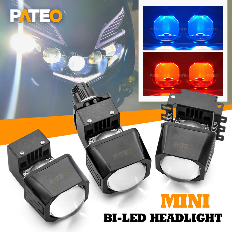 H7 LED H4 9005 9006 ไฟหน้า Bi LED เลนส์ 1.5 นิ้วไฟหน้ารถรถจักรยานยนต์ไฟ LED โปรเจคเตอร์อัตโนมัติ Dev