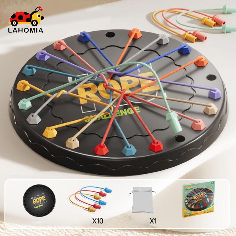 ลาโฮเมีย เชือกไม่พันกันของเล่นเกมครอบครัวประสาทสัมผัสสังคมจิตใจของเล่นแบบพกพาการคิดเชิงตรรกะท้าทายเชือกปริศนาของเล่นสําหรับเด็กชายหญิง