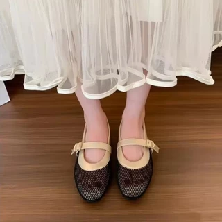 รองเท้าแมรี่เจน ทรงตาข่ายสายคาดหน้า สวย สบาย ไม่กัดเท้าระบายอากาศ พร้อมส่งจาก กทม. Mary jane shoes