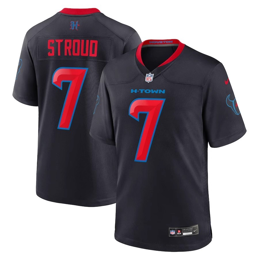 เสื้อรักบี้ NF L Texas Houston Texans7 Stroud51#1#刺绣球衣短袖
