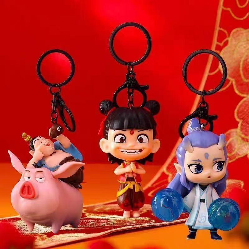Nezha Noisy Sea Handmade Flying Pig Nezha Peripheral Doll Nezha Key Ring Ao C Bag Pendant Small Deco