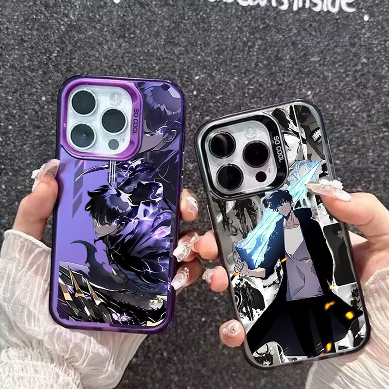 Solo Levelingเคสโทรศัพท์สําหรับXiaomi 13T 14T PRO 12T 12 11 Lite 5G POCO F6 X5 X6 PRO C50 F4 GT X3 NFCปลอกชุบแข็งอะนิเมะการ์ตูนรูปแบบตัวละคร PC Cover