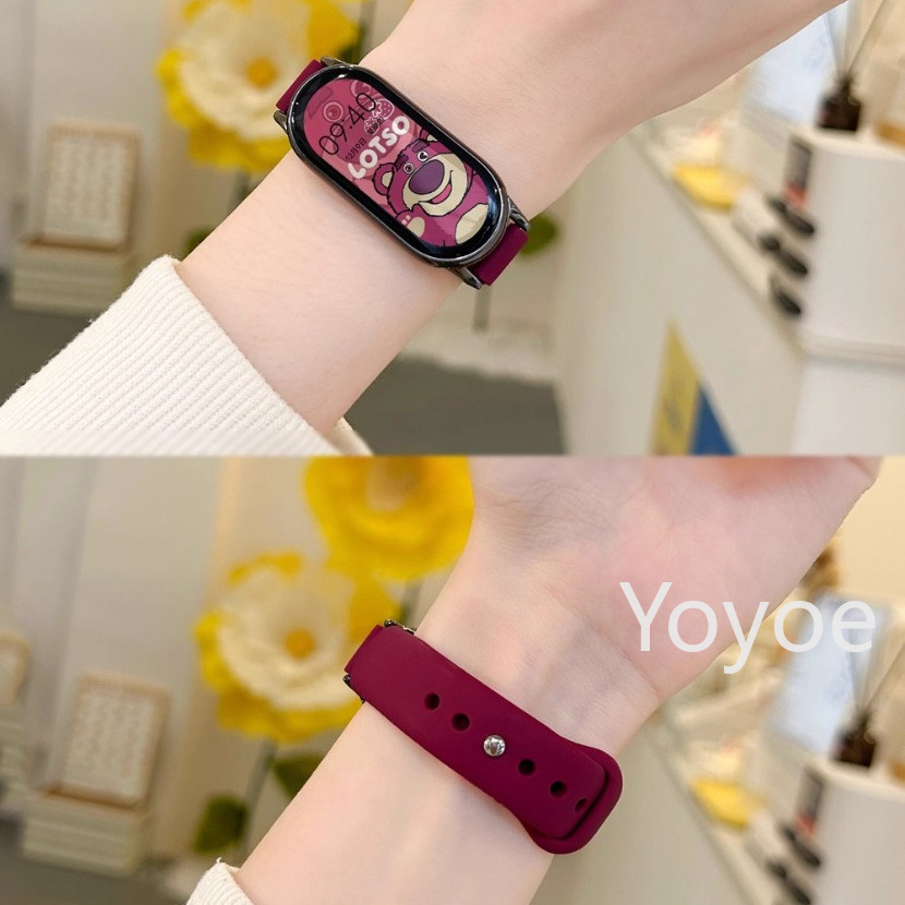 12 มม.สําหรับ Mi Band 9 8 7 สายรัดข้อมือซิลิโคน Mi Band 6 5 สร้อยข้อมือกีฬาสําหรับ Xiaomi Mi Band 8 NFC Correa สําหรับ Miband 6 7 8 เปลี่ยนสายนาฬิกา