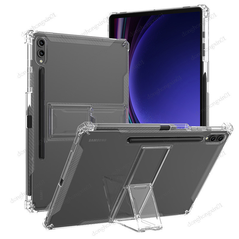 เคสใส แบบนิ่ม พร้อมช่องใส่ปากกา สําหรับ Samsung Galaxy Tab S9 FE 10.9 นิ้ว 12.4 นิ้ว A7 Lite A9 8.7 นิ้ว S9 11 นิ้ว S7 FE S8 Plus 12.4 S8 Ultra 14.6