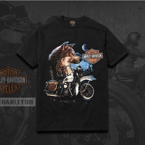 【HOT】เสื้อฮาเล่ย์ Harley-Davidson Reproduction (S-XL) ป้าย USA ผ้าCotton100 ใสสบาย เสื้อยืดผู้ชาย