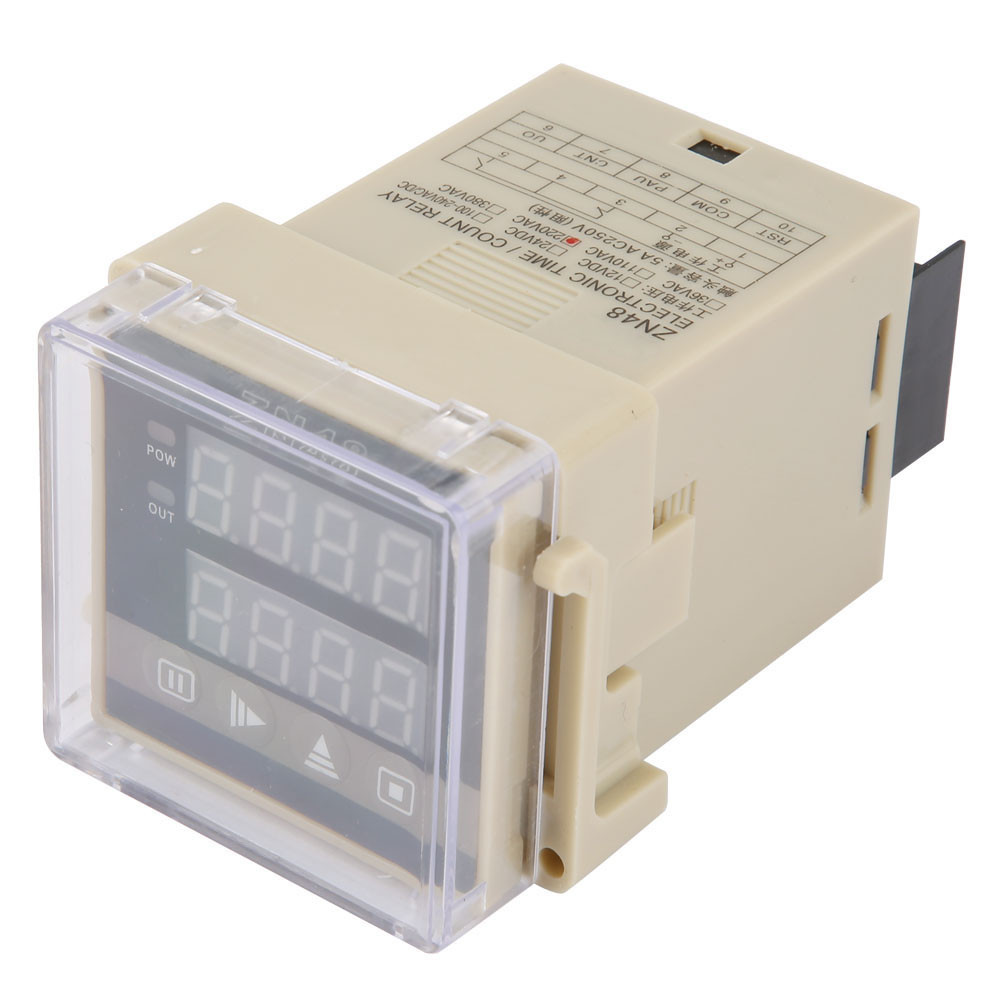 Supergoodsales ZN48 รีเลย์ดิจิตอล AC 220V 3A วงจรควบคุมเคาน์เตอร์
