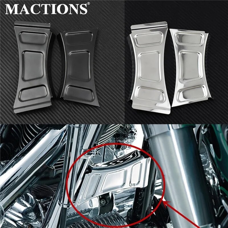 BAMotorcycle Frame Downtube Crossbrace Cover Accent Trim Black&amp;Chrome For Harley Touring Electra Glide Road Glide 1999-2