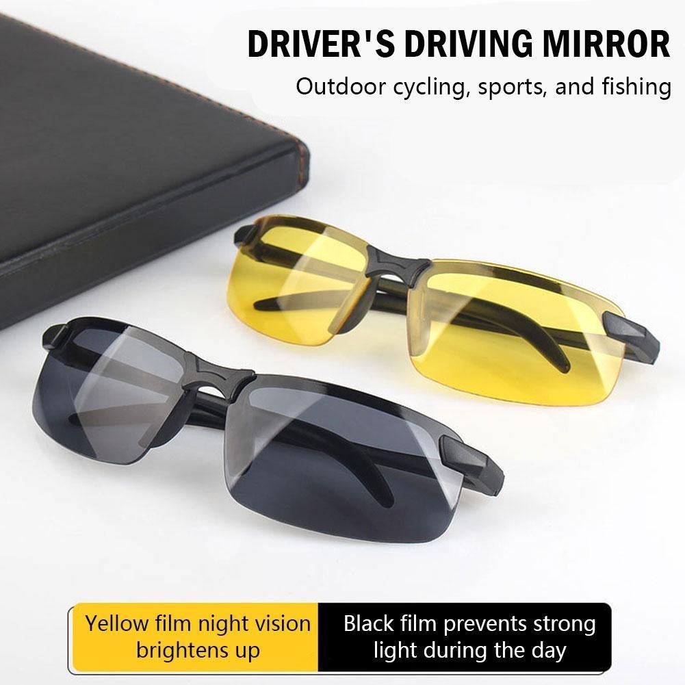 Day Night Vision แว่นตาขับรถแว่นกันแดดเลนส์โพลาไรซ์แว่นตา Photochromic L3U6