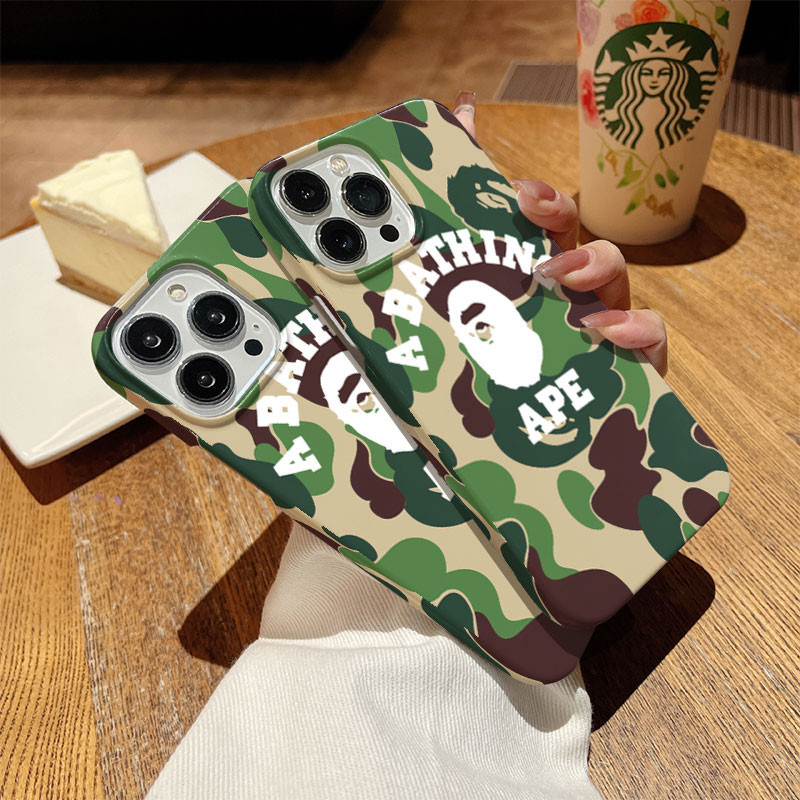เคสไอโฟน15 14 13 12 11 Pro Max Phone Case กันกระแทก BAPE white fashion หรูหรา brand Compatible เคส iPhone X/XS, XR,7+,8Plus