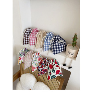 พร้อมส่ง🇹🇭 A028 กระเป๋าเชือกรูด ผ้าฝ้าย ถุงหูรูด แบบพกพา ใส่…