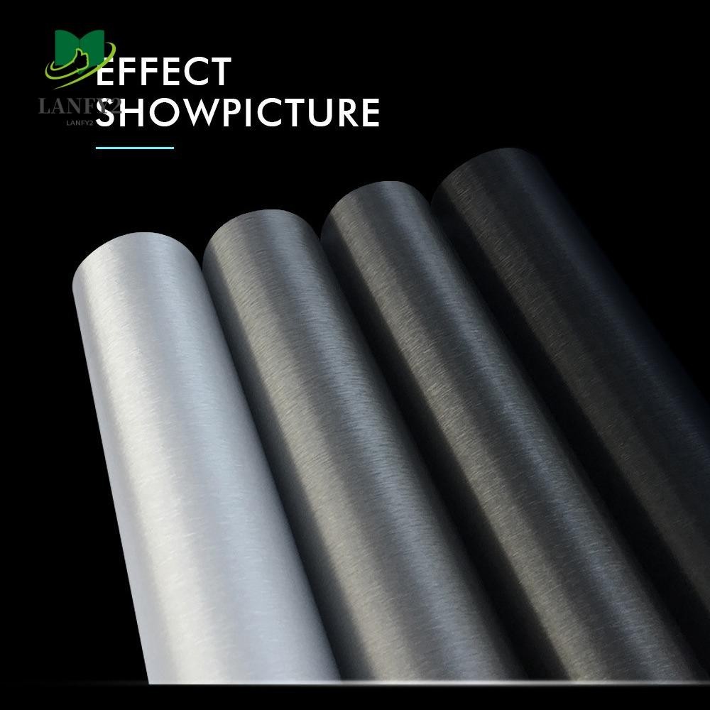Alanfy สติกเกอร์อลูมิเนียม PVC กันน้ํา สีดํา สีเทา พรีเมี่ยม สําหรับติดตกแต่งรถยนต์ DIY