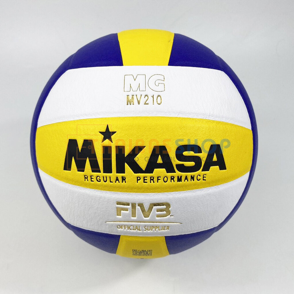 (ของแท้ 100%) วอลเลย์บอล Mikasa MV210 ลูกวอลเลย์ Size 5 หนังอัด หนังสังเคราะห์ หนังนิ่ม มี มอก.
