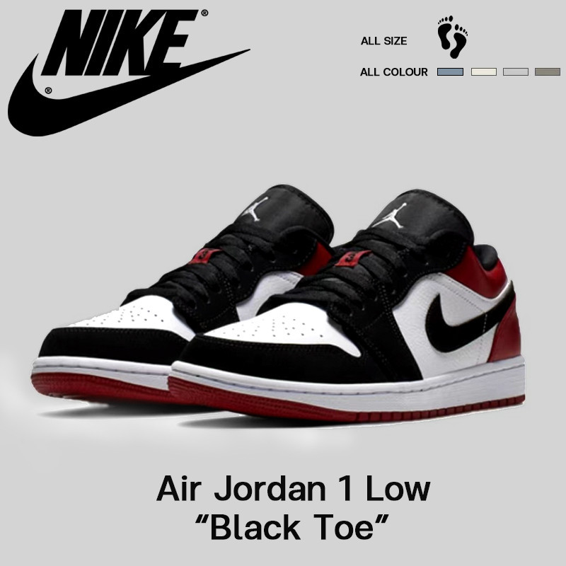 Nike NIKE Air Jordan 1 Low Black Toe