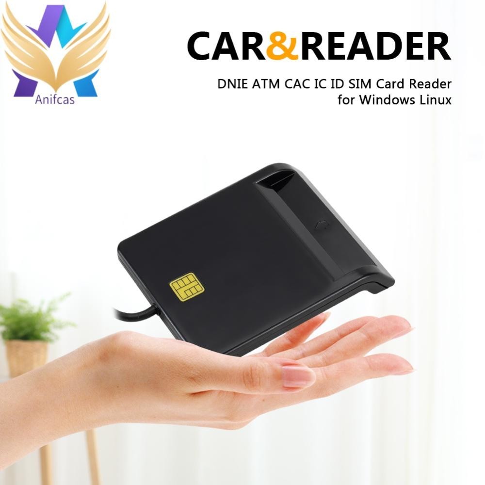 เครื่องอ่านการ์ดอัจฉริยะ USB DNIE ATM CAC IC ID SIM Card Reader สําหรับ Windows Linux ราคา ถูกที่สุด ดีลบีเคเค แกลเลอรีภาพที่ 2