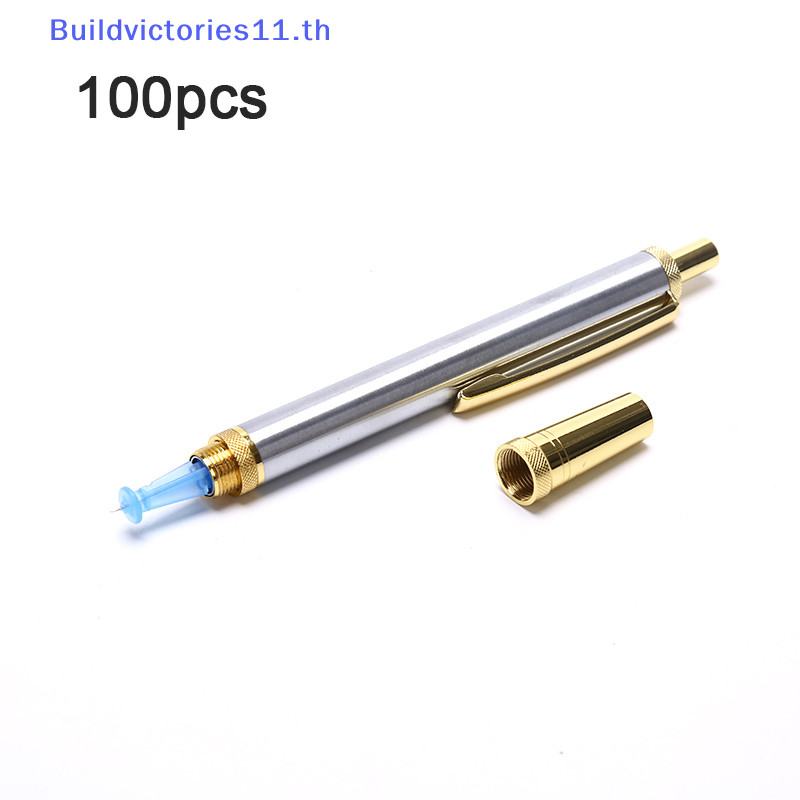 Buildvictories11 ปากกาฝังเข็ม สเตนเลส สําหรับฝังเข็มเลือด 100 ชิ้น