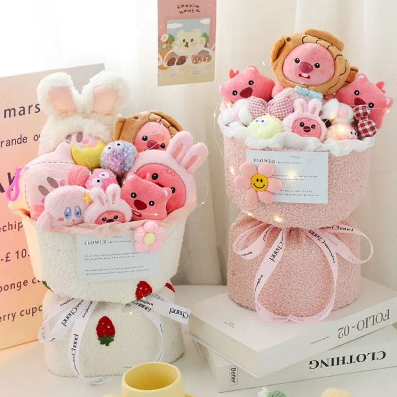 น่ารักลูปตุ๊กตาช่อดอกไม้การ์ตูนตุ๊กตาบูติคเทศกาลวันเกิดของที่ระลึกวันวาเลนไทน์