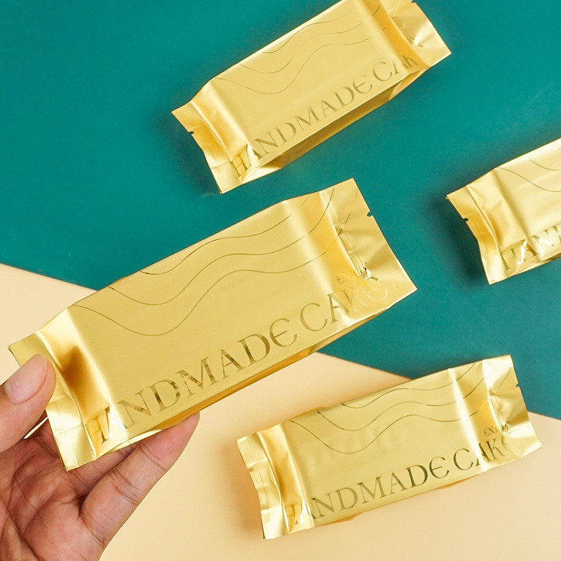 Bakery D'VER ❤️ ถุงซีลทาร์ตสับปะรดทองคำแท่ง  สีทอง สีเงิน แพคละ 48-50 ใบ ซองซีลใส่ขนมสีทอง ถุงซีลทองคำ - รูปที่ 3