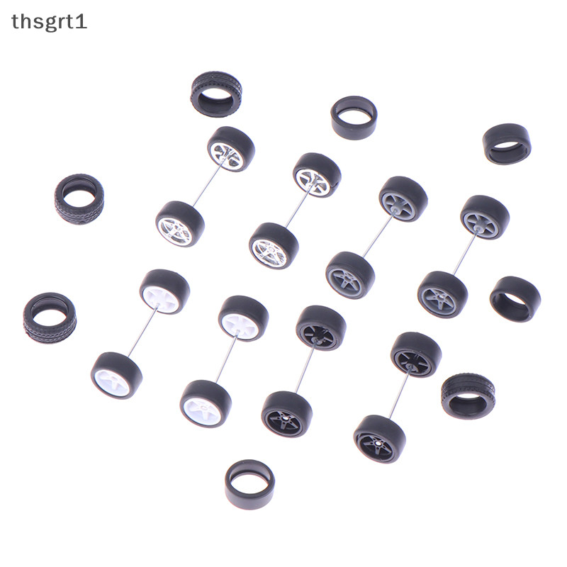 [Thsgrt1] 1 ชุด DIY Racing 1:64 ล้อรถสําหรับยางพร้อมเพลาล้อรุ่น Modified Part [TH]