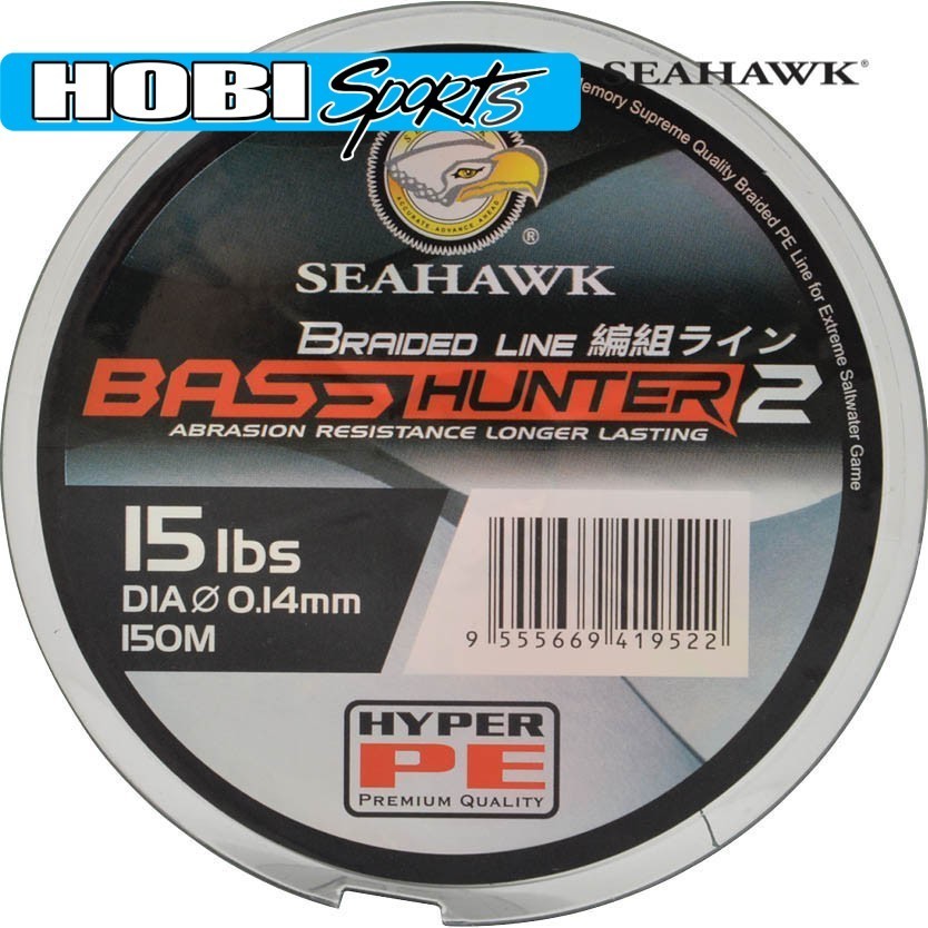 Seahawk Braided ( )SEAHWK LINES BRAIDED - BASS HUNTER X6 [[150M]]