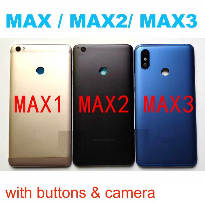 เคสแบตเตอรี่ โลหะ พร้อมฝาปิดเลนส์กล้อง สําหรับ Xiaomi Mi MAX 2 3 MAX2 MAX3